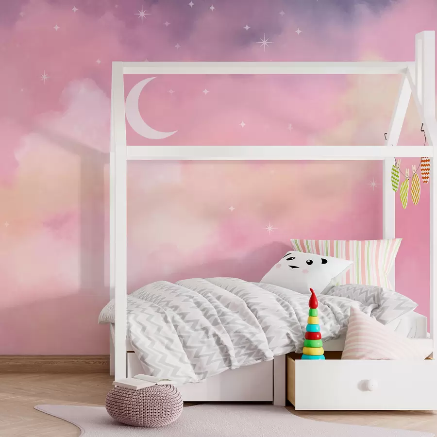 murales de pared Cielo rosa mágico w03708