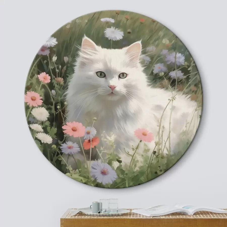 murales de pared Gato en flores r44050