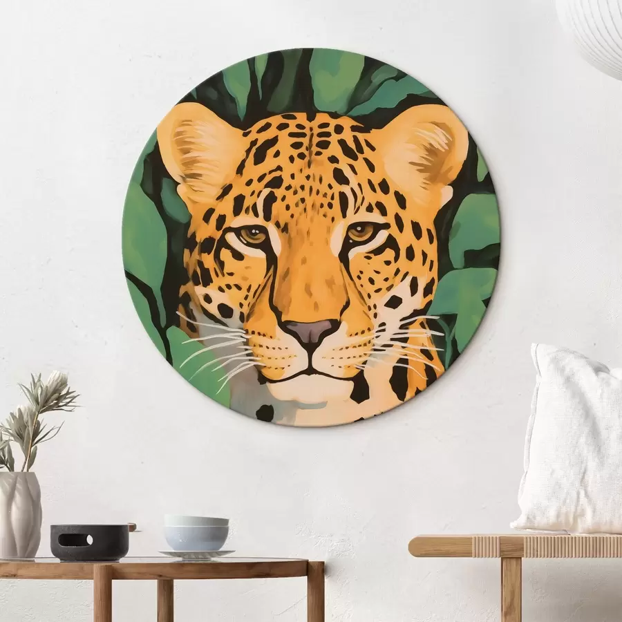 murales de pared Leopardo en el follaje r44053