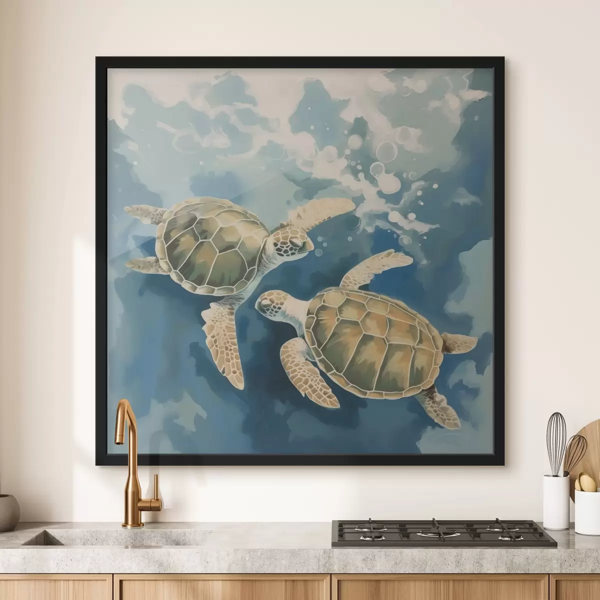 Poster Las tortugas nadan f44034
