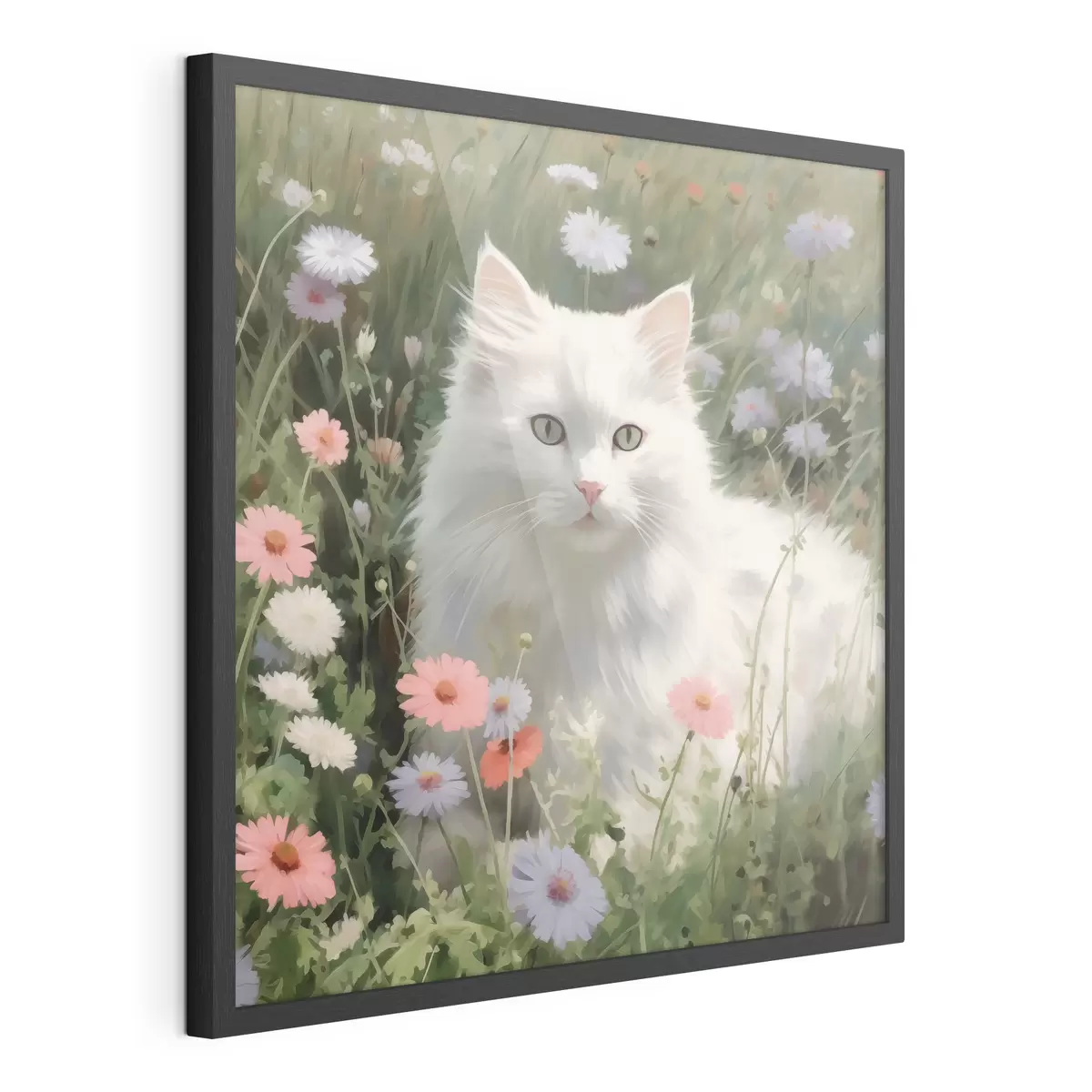 Poster Gato en flores f44050