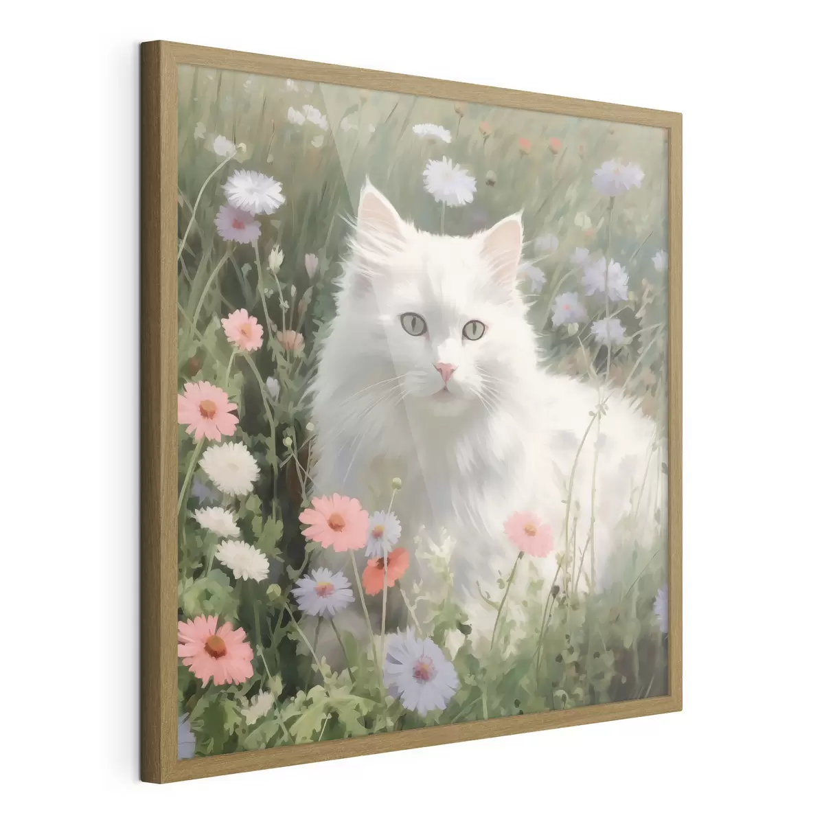 Poster Gato en flores f44050