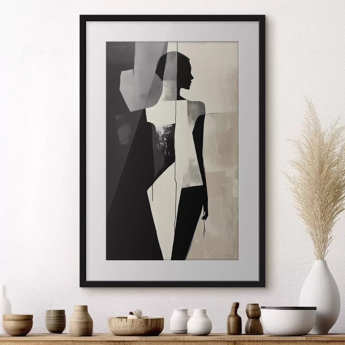 Poster Silueta en bloques f43969