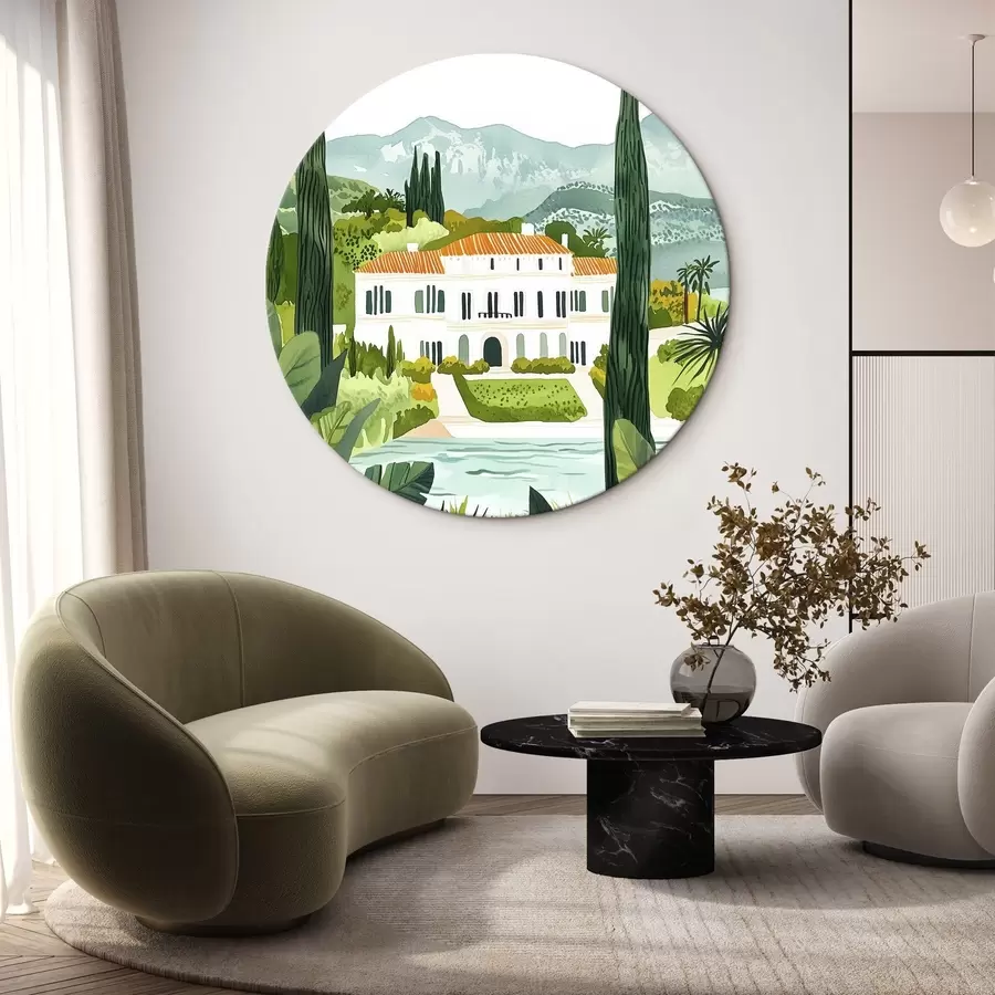 murales de pared España, paisajes de verano, limoneros, arquitectónico, tropical r44026