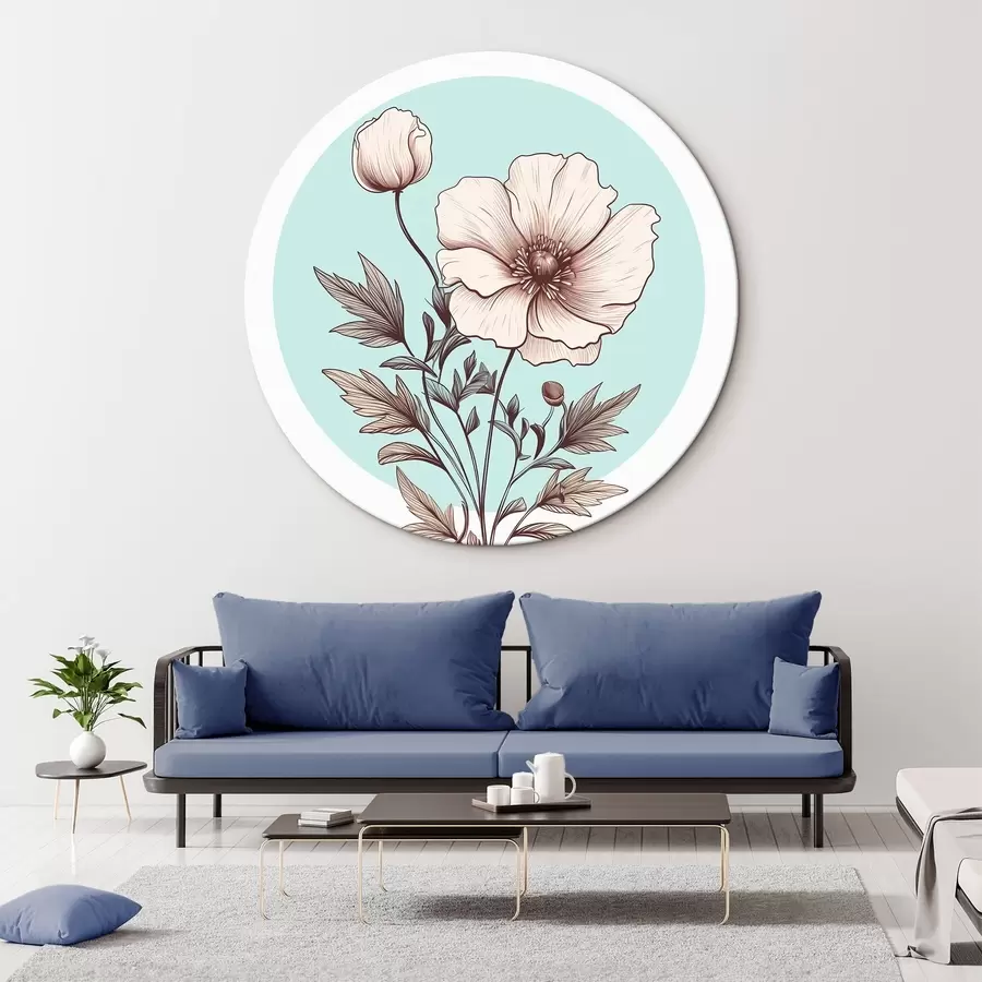 murales de pared Flor de amapola pintada r43995