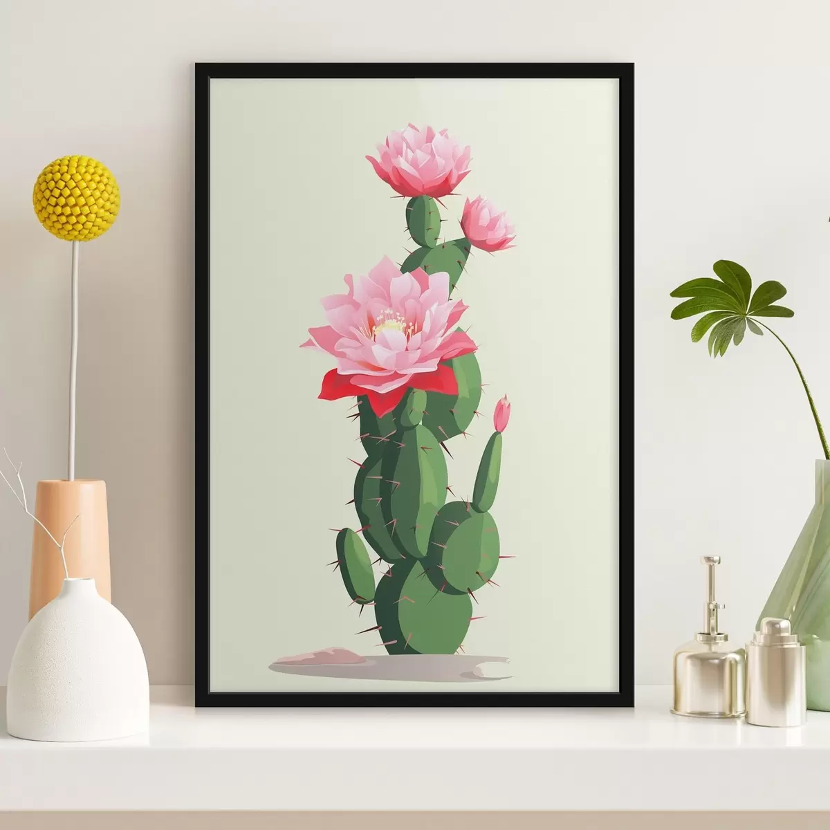Poster Hermosa floración de cactus f43997