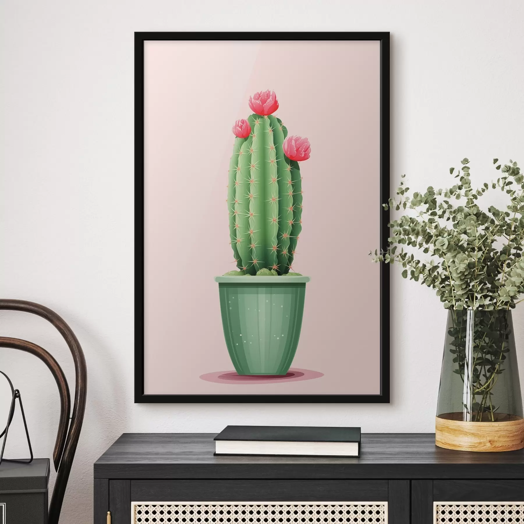 murales de pared Cactus en maceta f43999