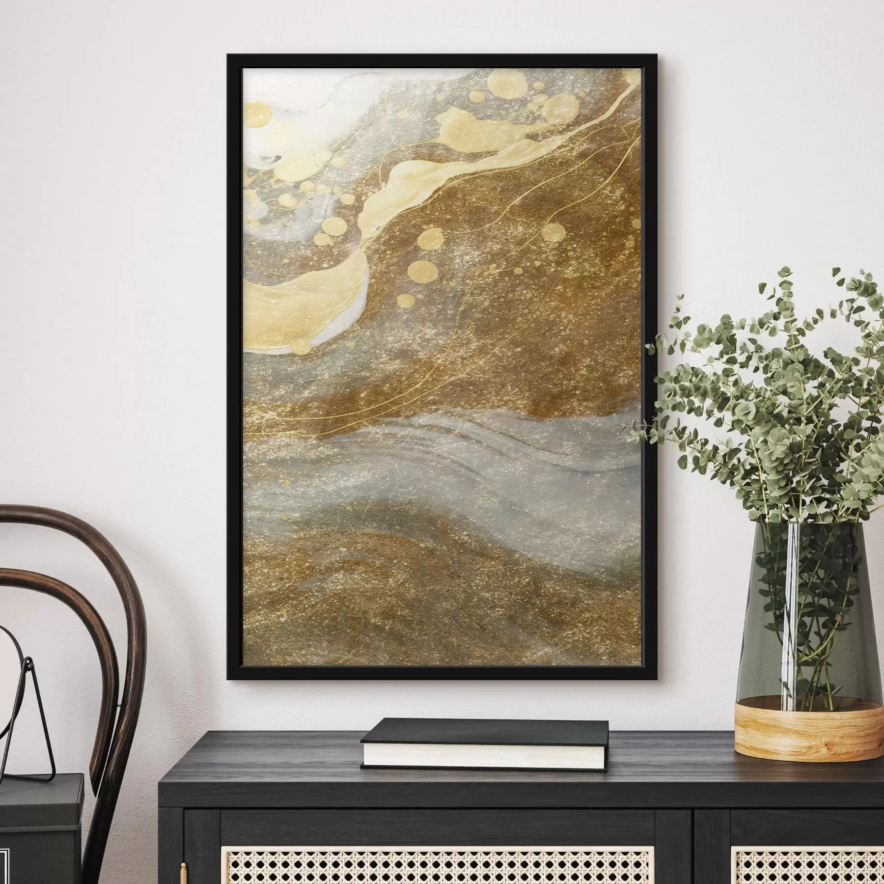 murales de pared Ondas abstractas de acuarela f44003