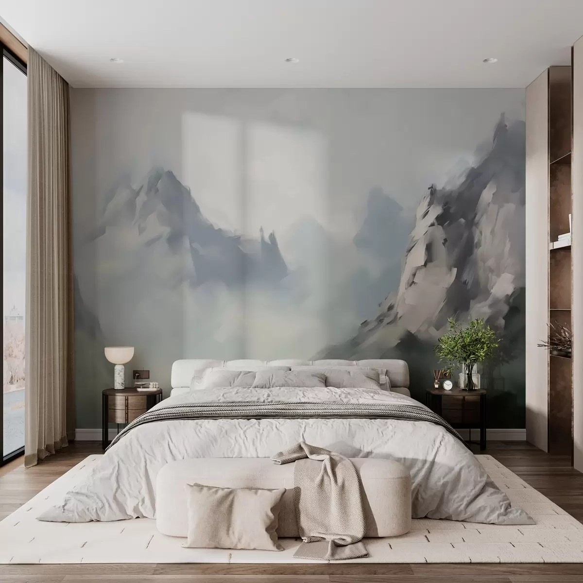 murales de pared Pintura imitación montañas rocosas w03774