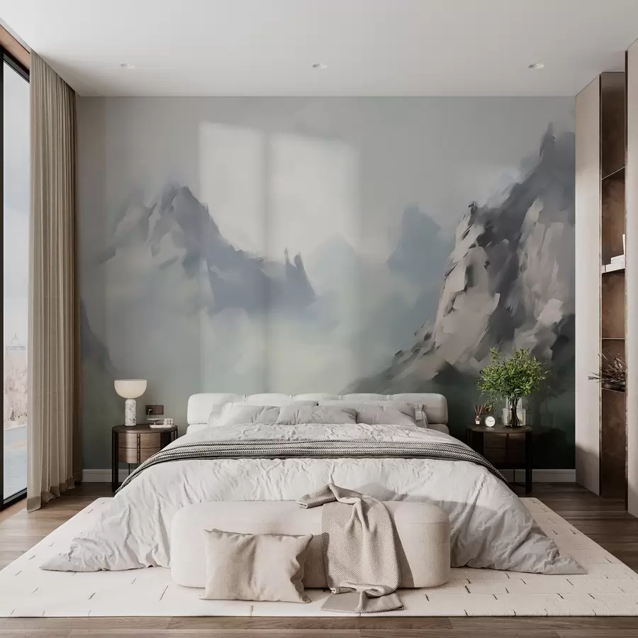 murales de pared Pintura imitación montañas rocosas w03774