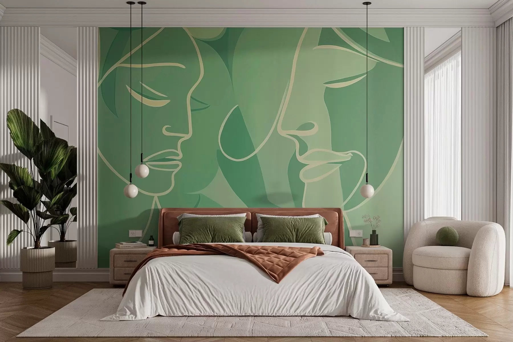 murales de pared Abstracción de rostros w03732