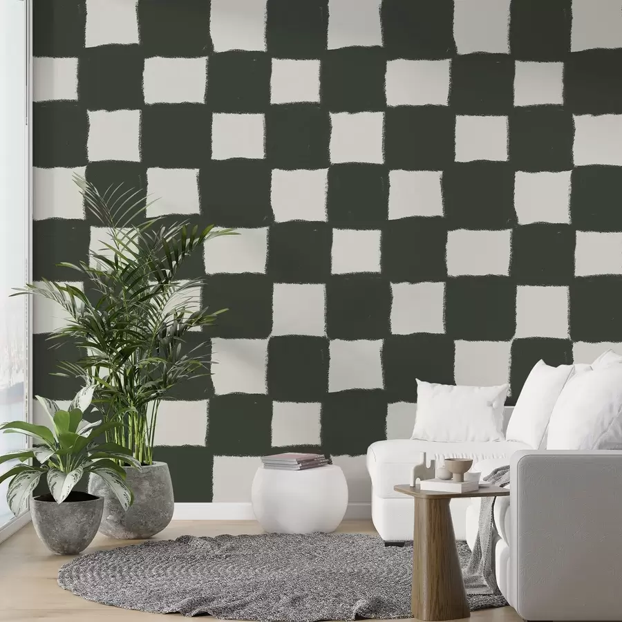 murales de pared Cuadrados, cuadrícula, patrón geométrico w03789v1