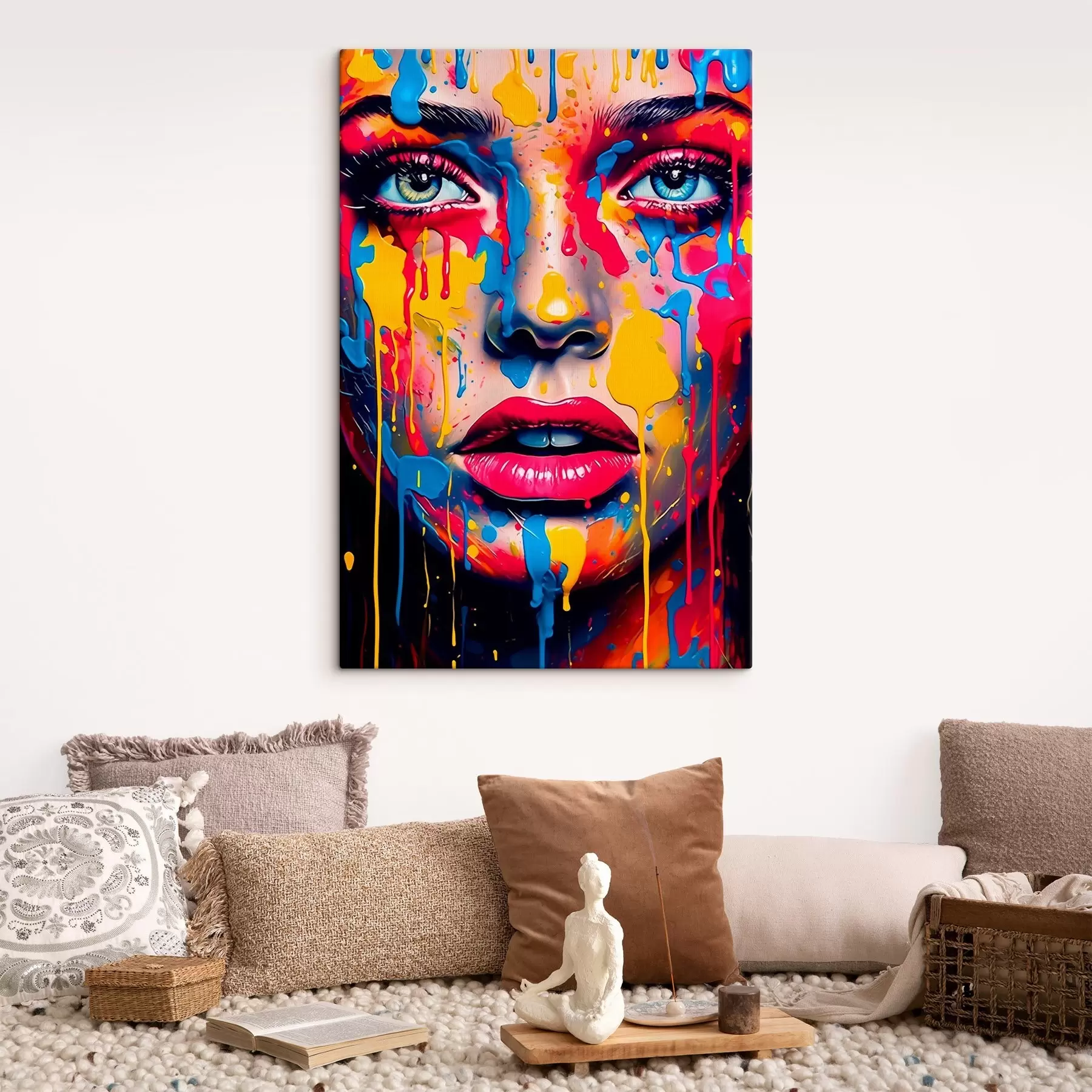 murales de pared Cara en pintura s44104