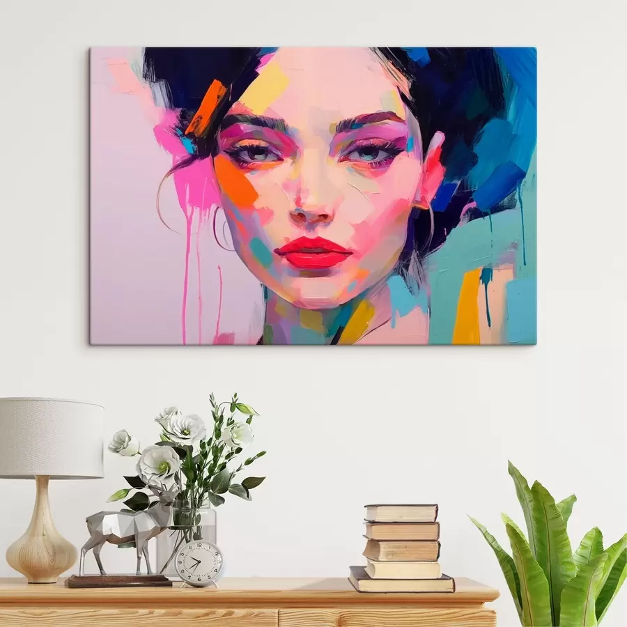 murales de pared Cara en pintura s44107