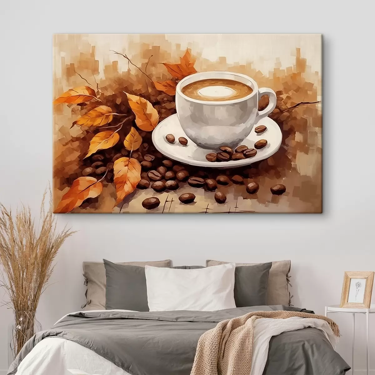 murales de pared Taza de café y granos de café s44116