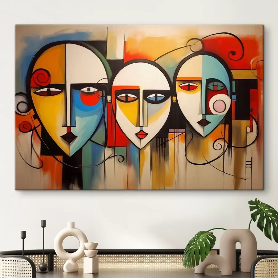 murales de pared Caras abstractas s44118