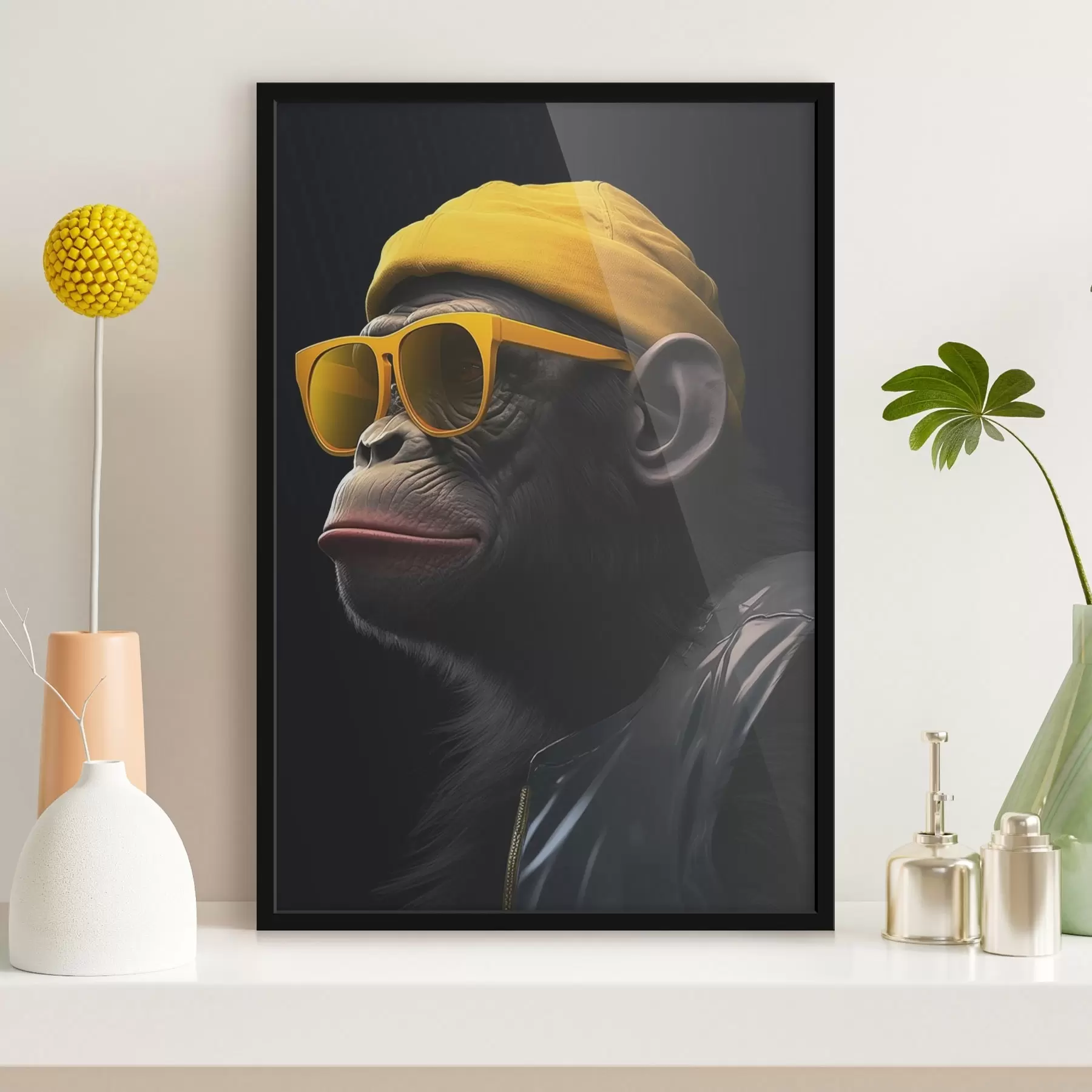 murales de pared Mono con sombrero f44109