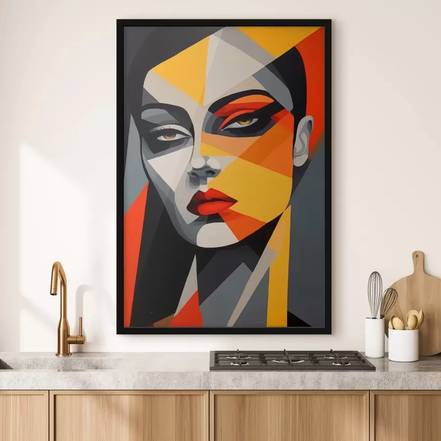 murales de pared Cara abstracta f44111