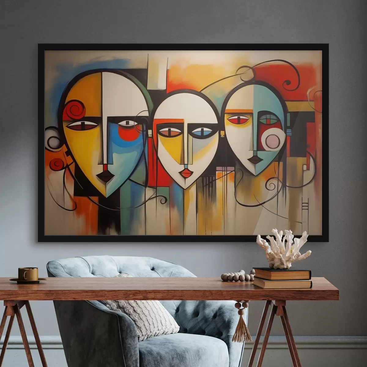 Poster Caras abstractas f44118