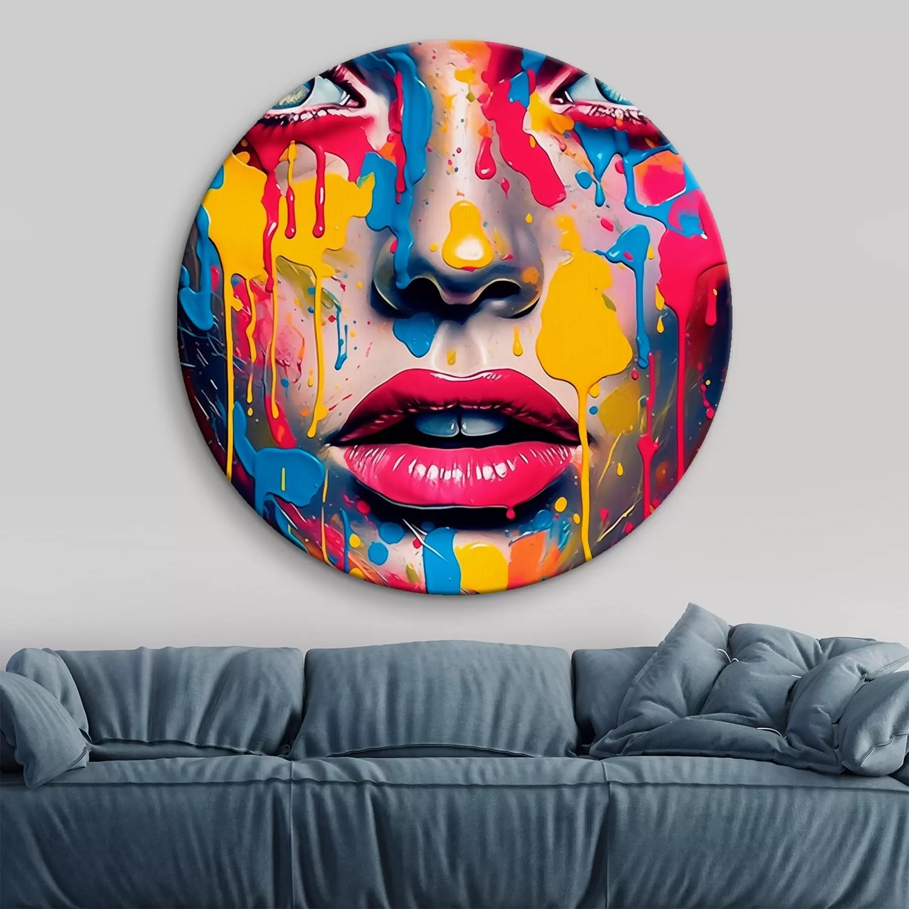 murales de pared Cara en pintura r44104