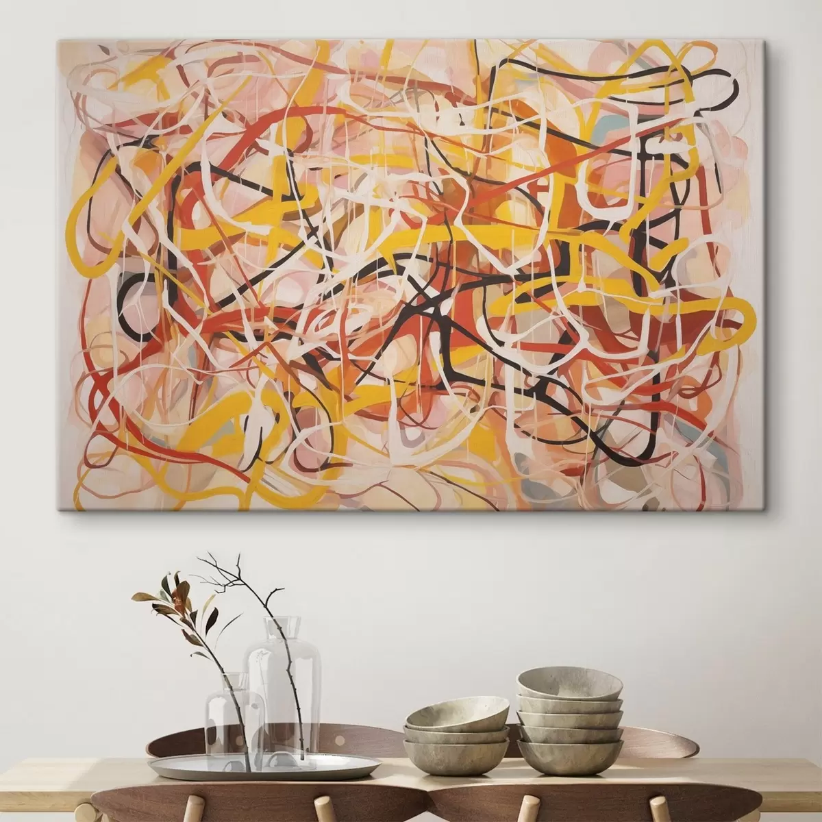 murales de pared Líneas enredadas s44131