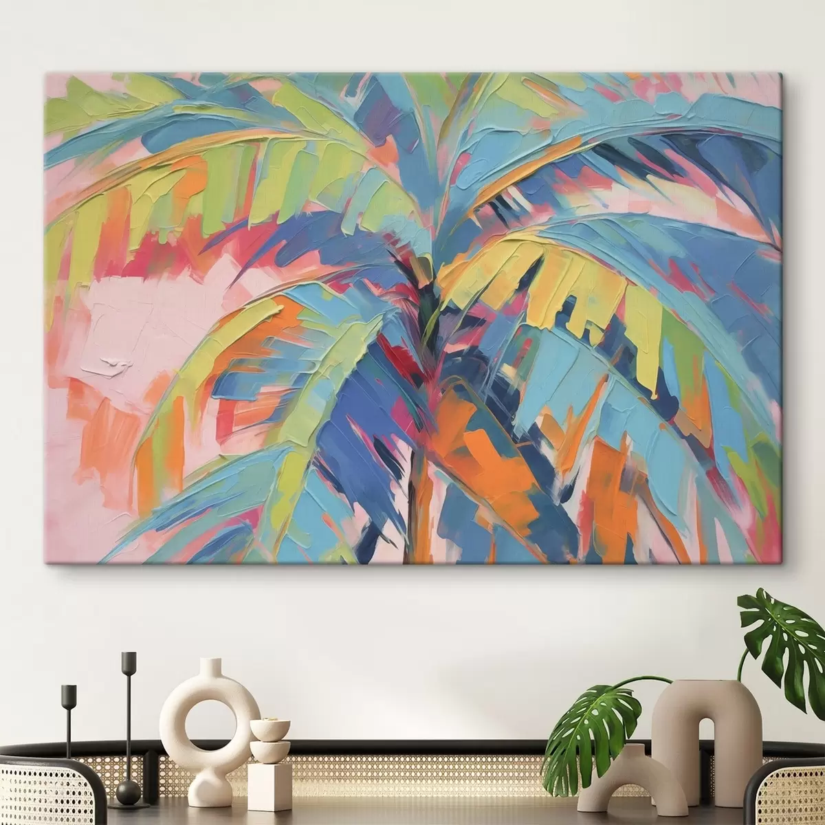 murales de pared Brillante follaje de palmera s44135