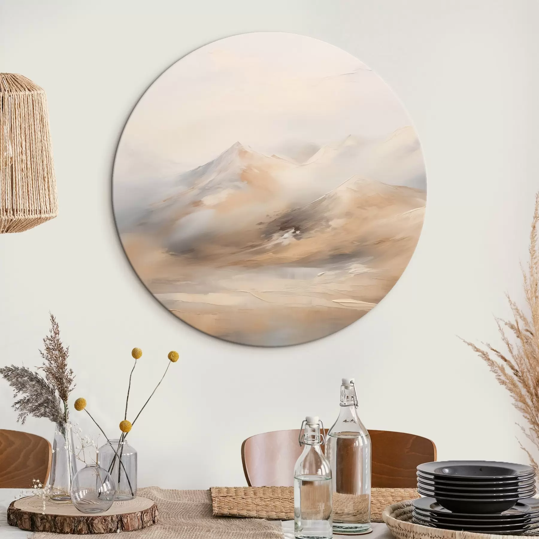 murales de pared Pintura de imitación de montañas r44125