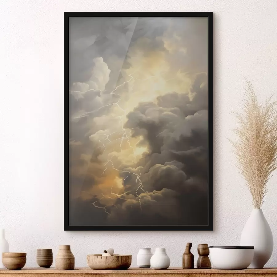 murales de pared Nubes y relámpagos f44123