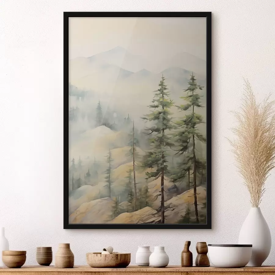 murales de pared Comían cerca de las montañas f44124