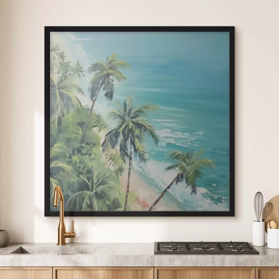 murales de pared Palmeras junto al mar f44126