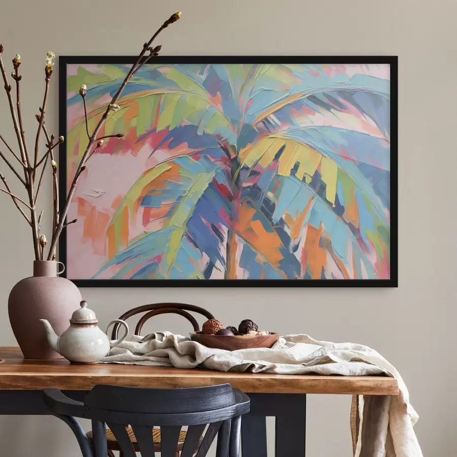 murales de pared Brillante follaje de palmera f44135