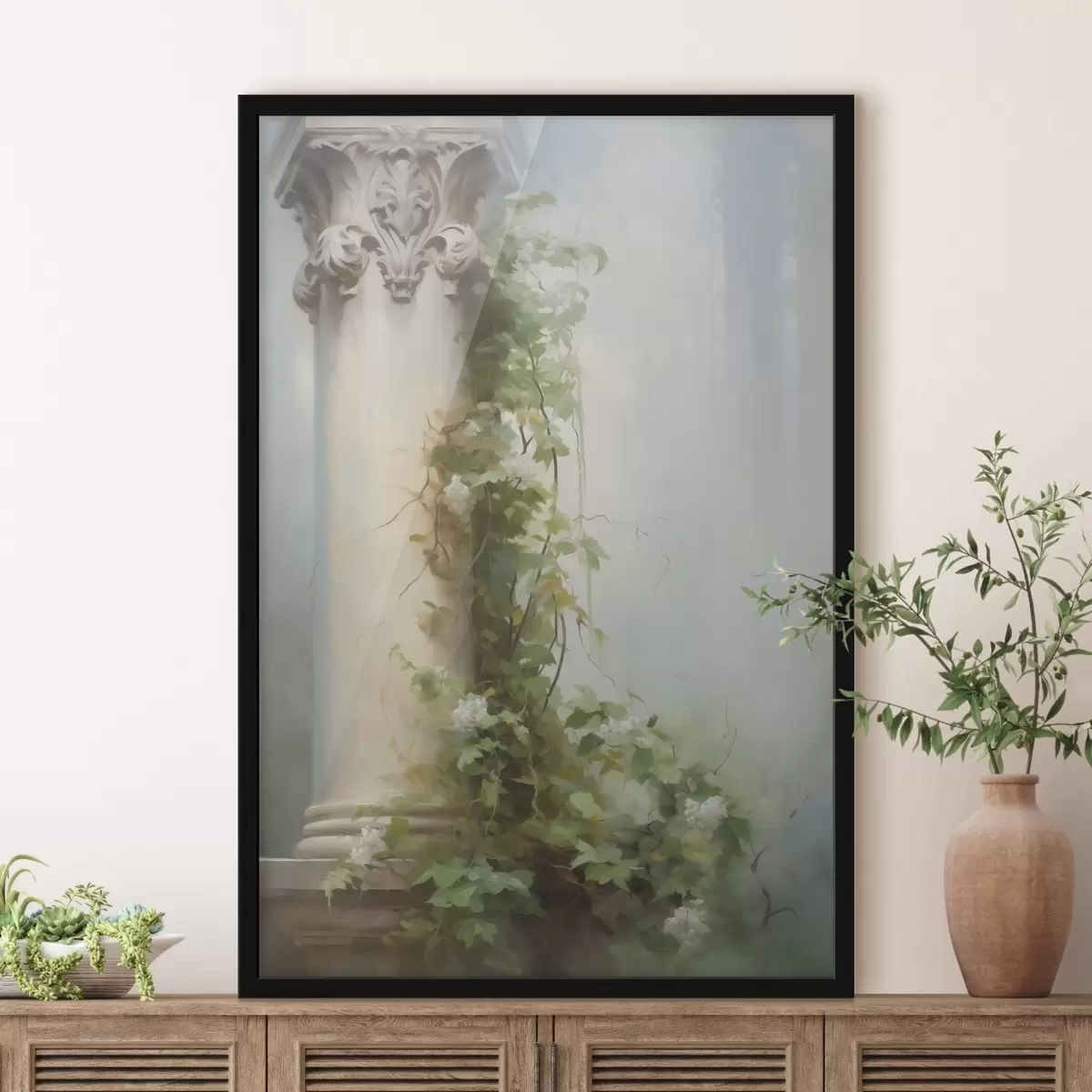 Poster Planta trepadora sobre columna f44138