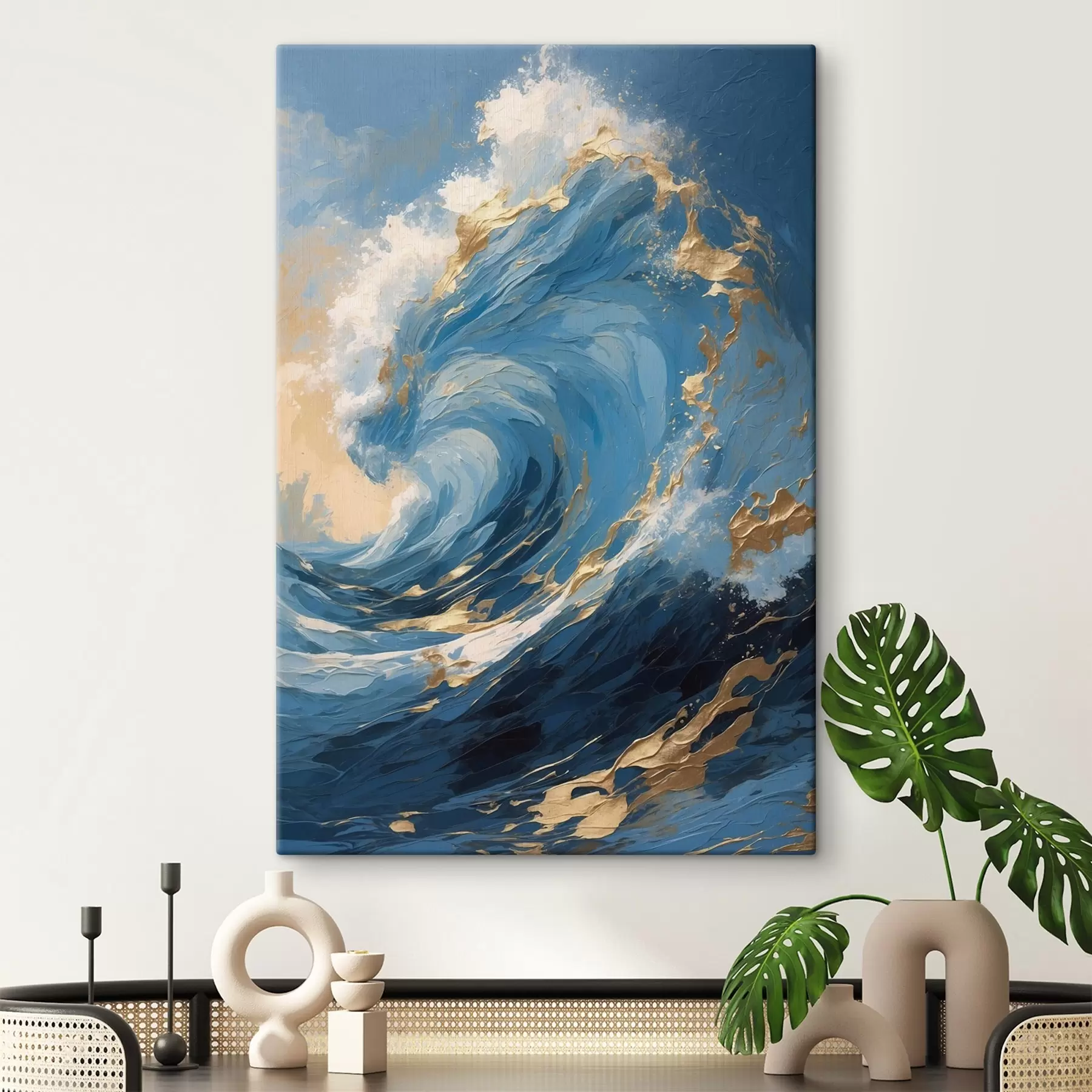 murales de pared Tsunami creciente s44084