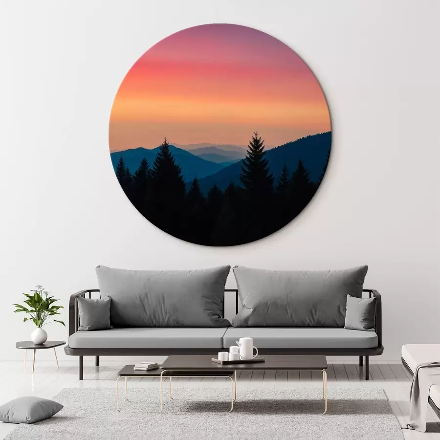 murales de pared Selva negra al atardecer r44096