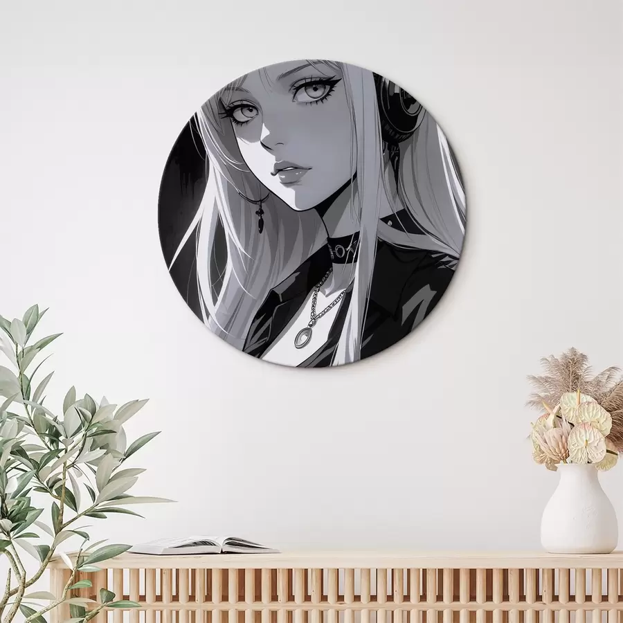 murales de pared Póster con chica con auriculares r44102