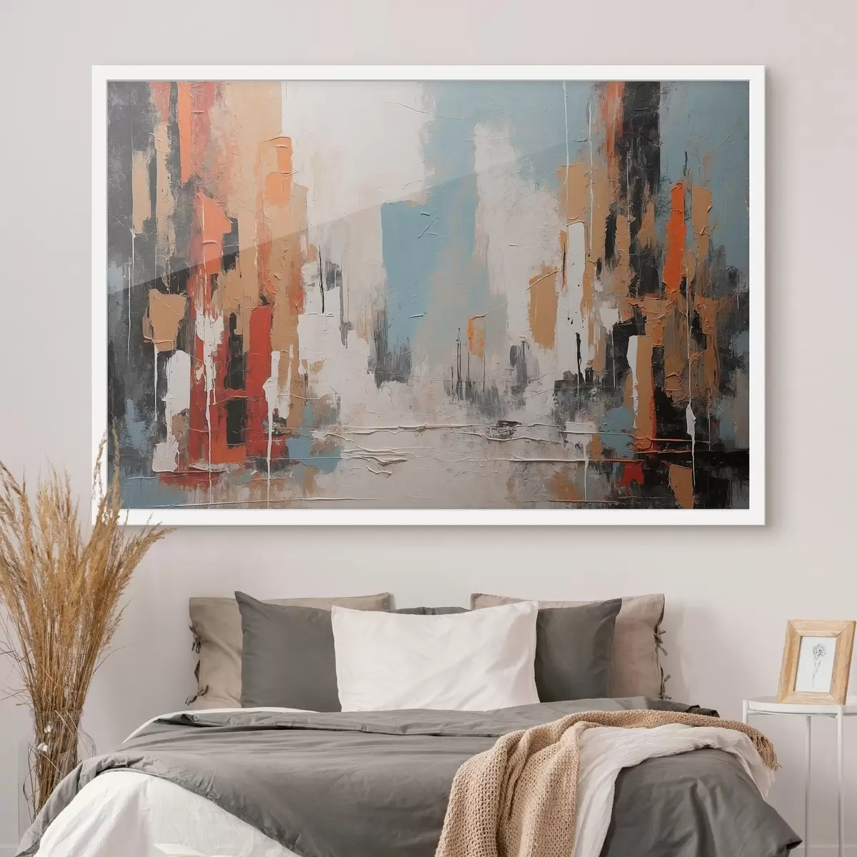 Poster Ciudad abstracta al óleo f44061