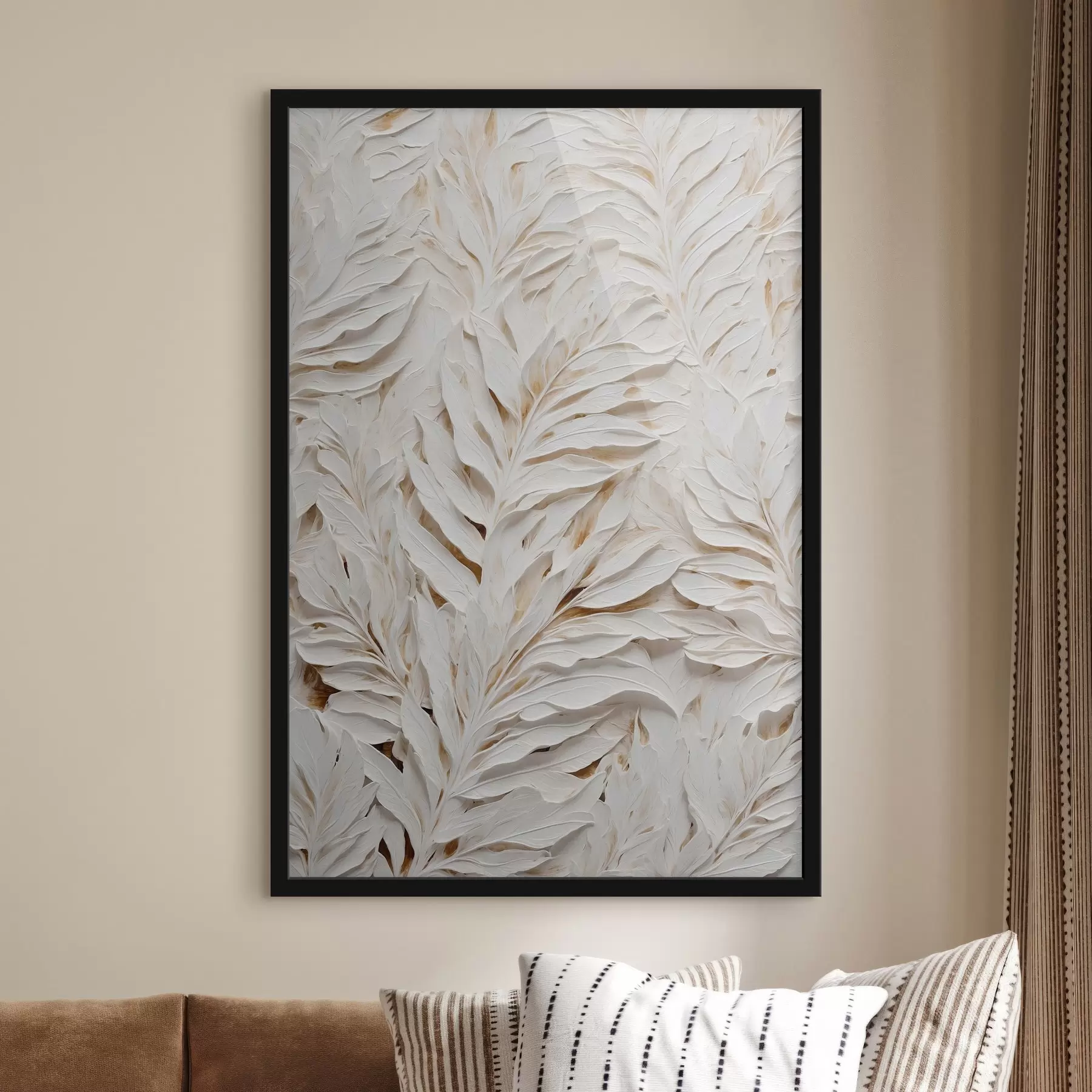 murales de pared Hojas tropicales blancas f44093