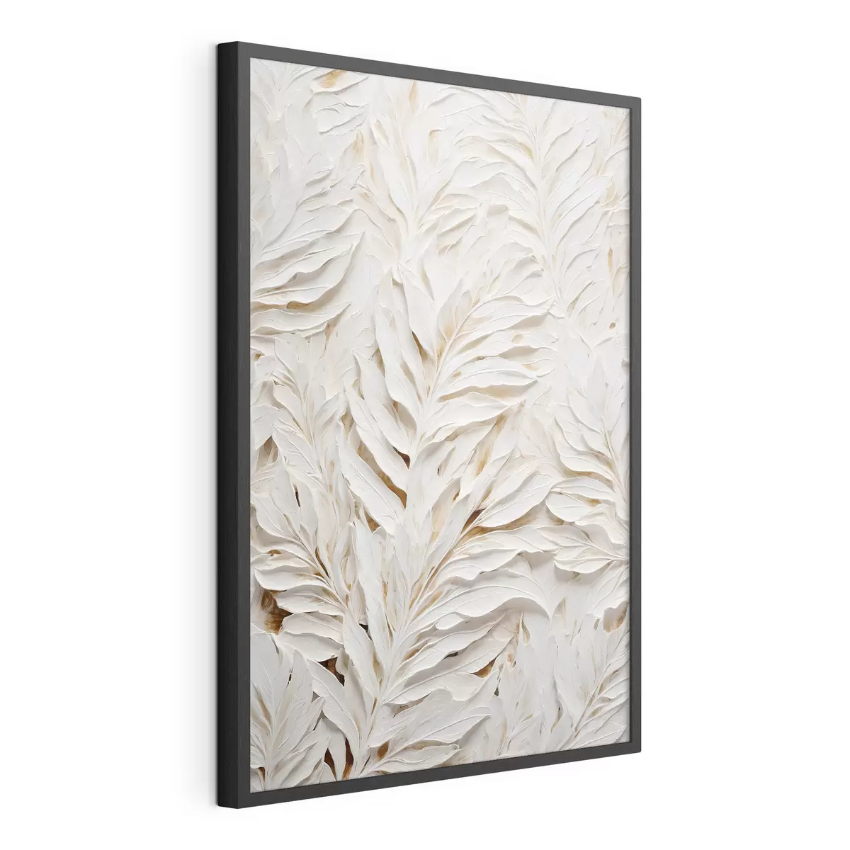 Poster Hojas tropicales blancas f44093