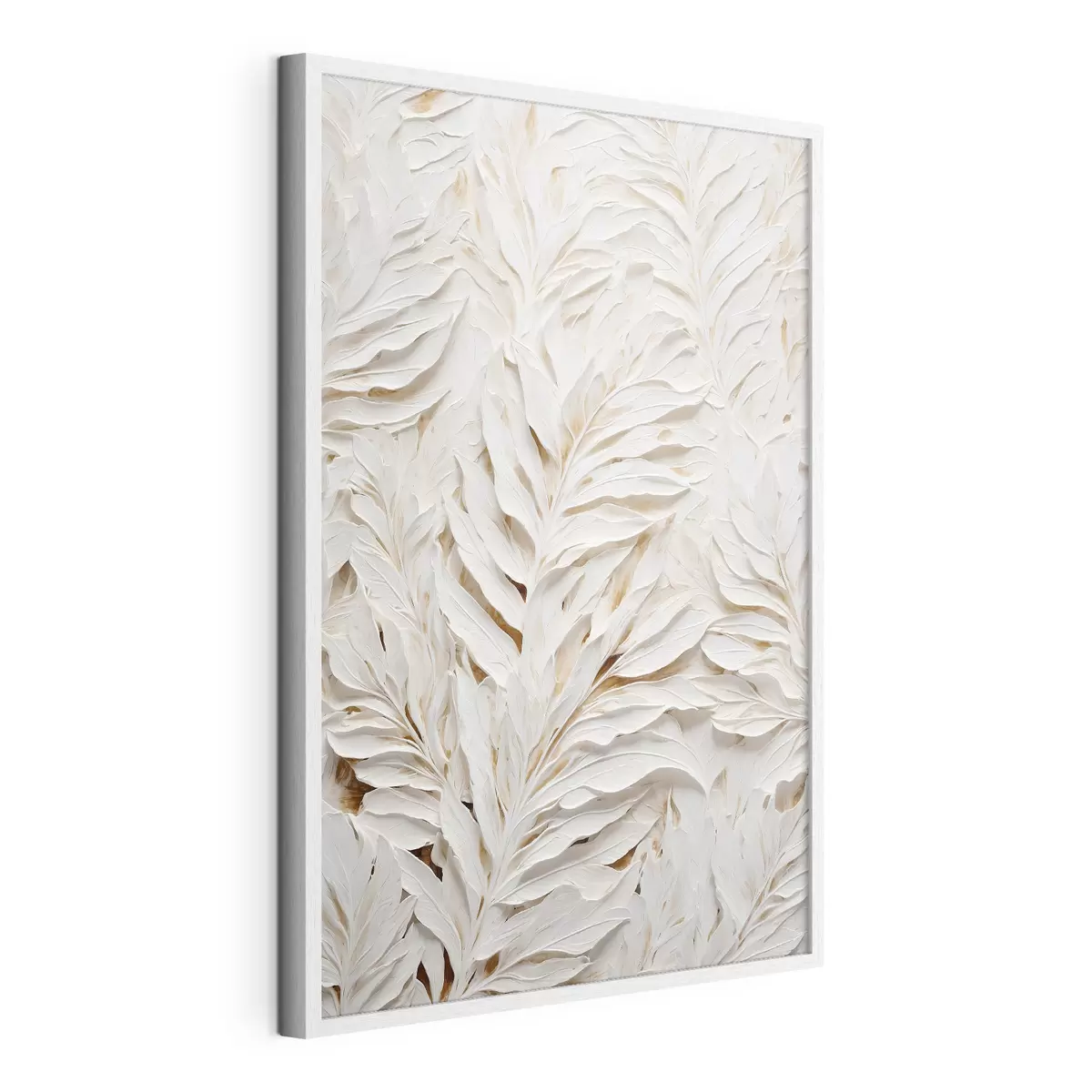 Poster Hojas tropicales blancas f44093