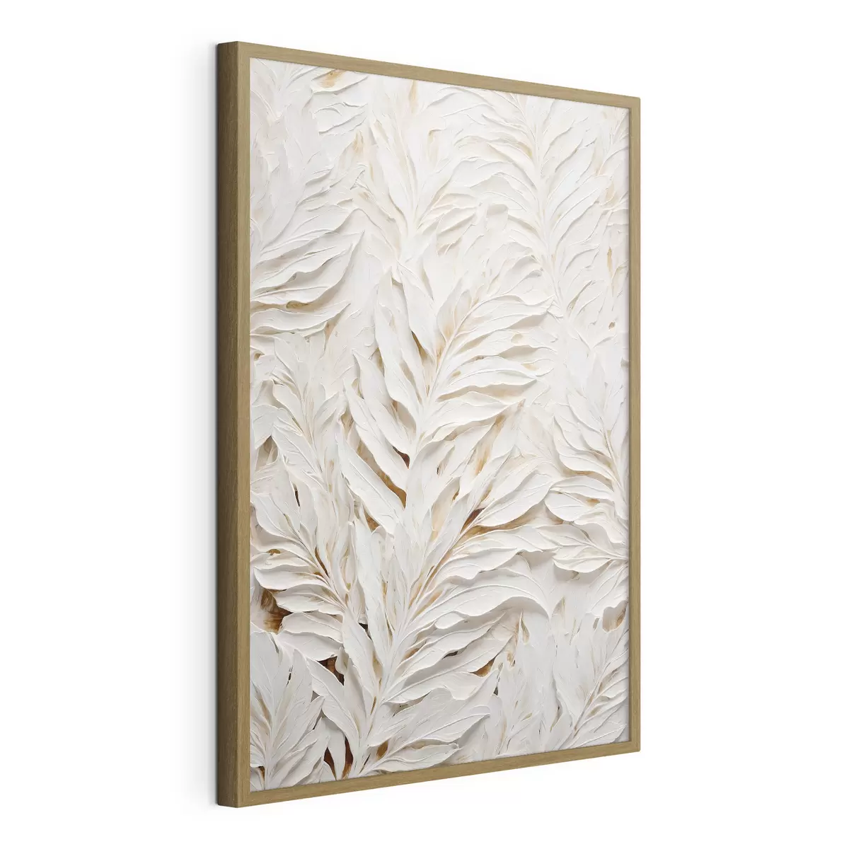Poster Hojas tropicales blancas f44093
