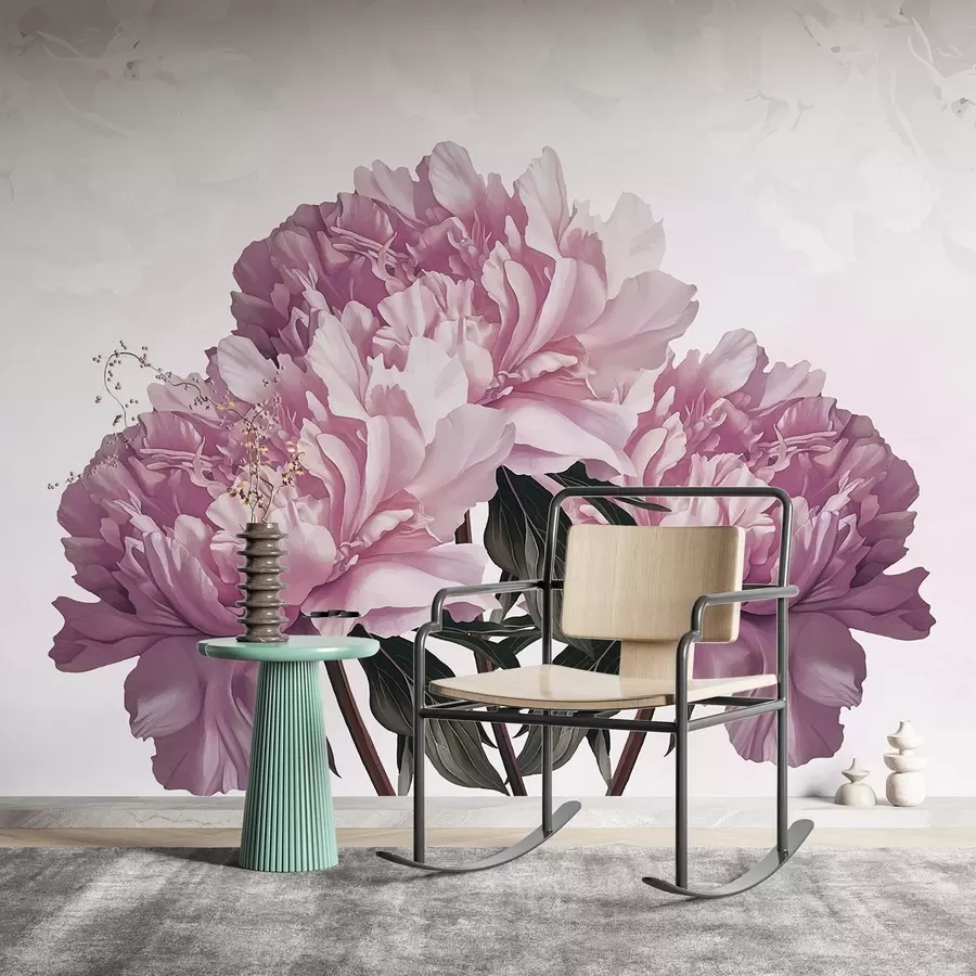 murales de pared Grandes flores rosas w03545v1