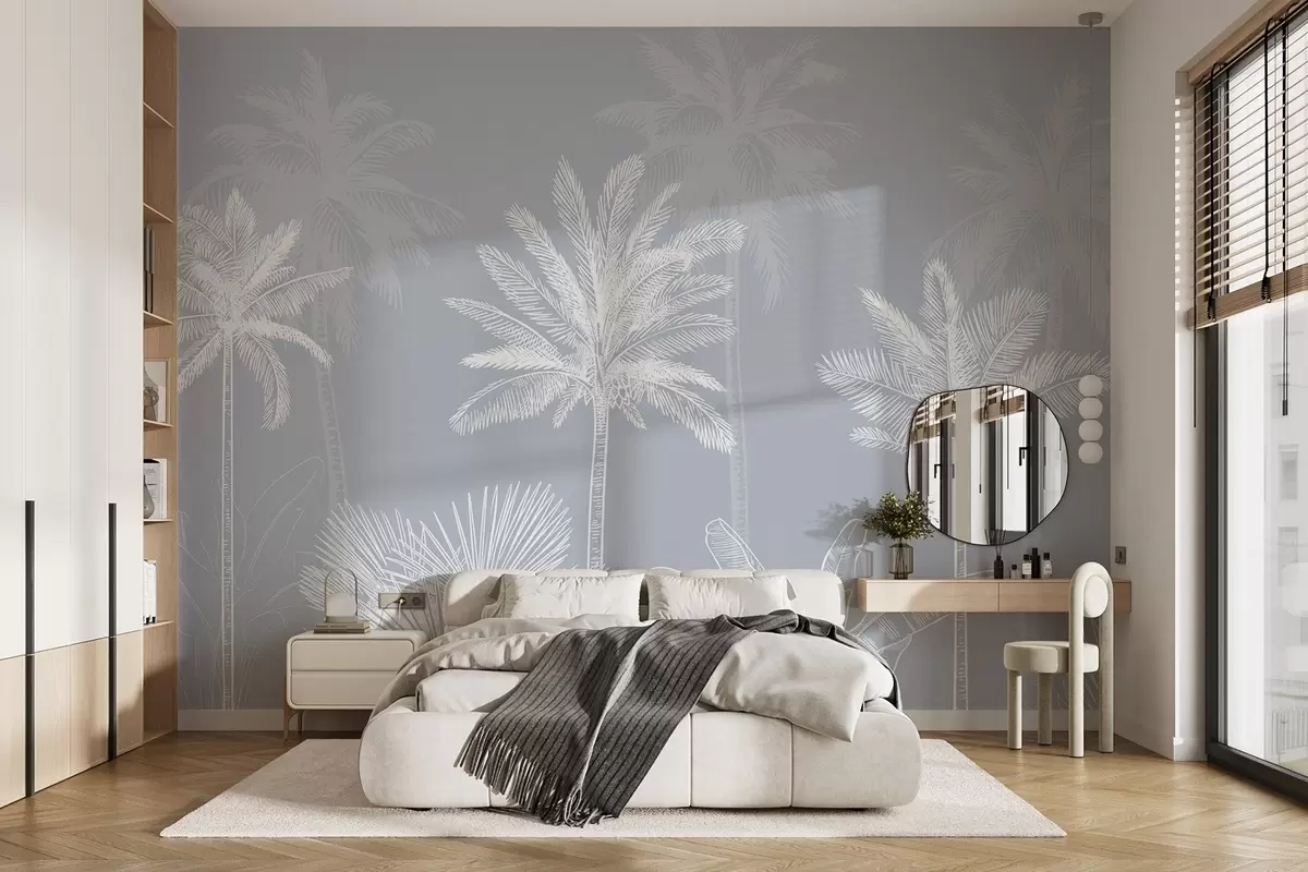murales de pared Palmeras blancas w03831v1