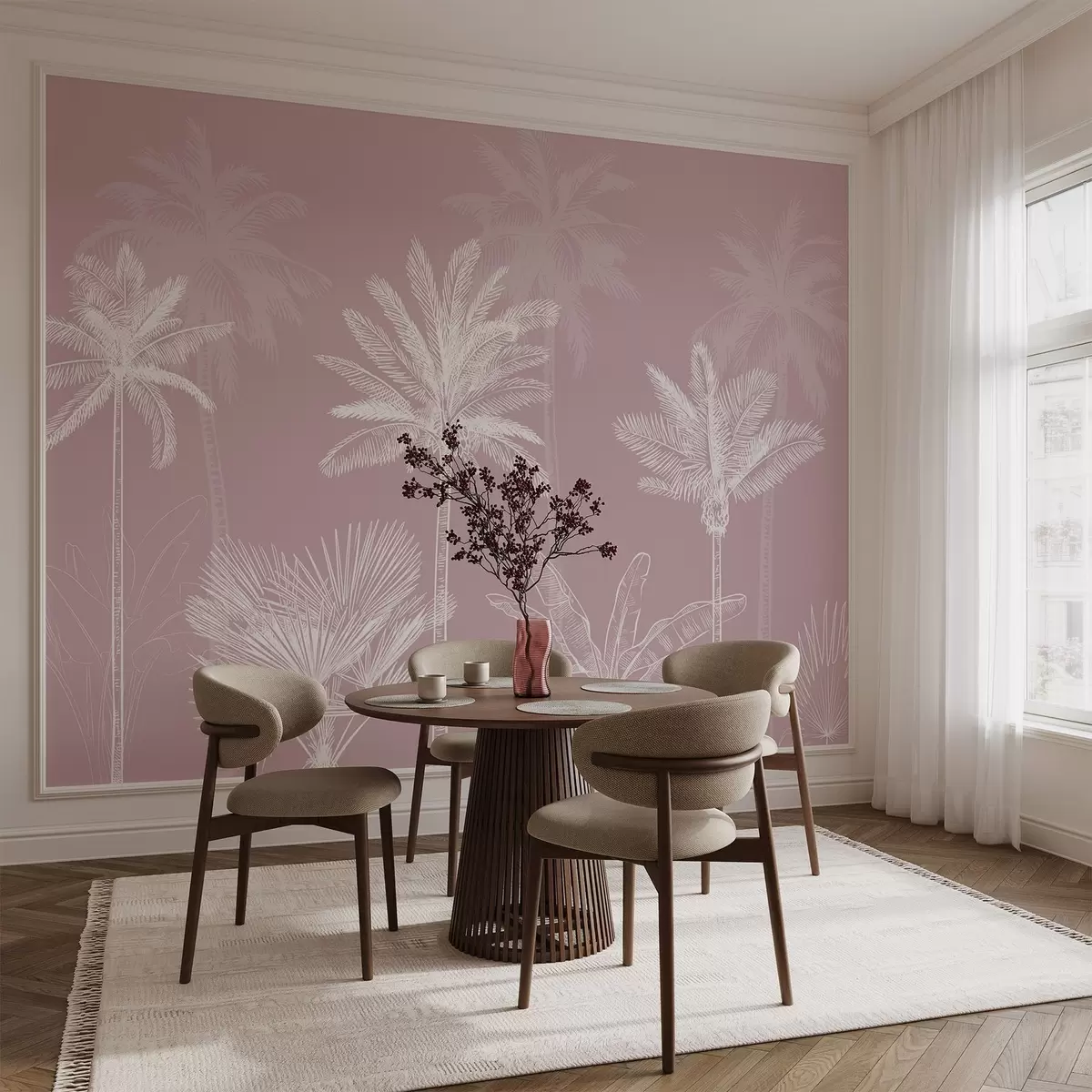 murales de pared Palmeras blancas w03831v2