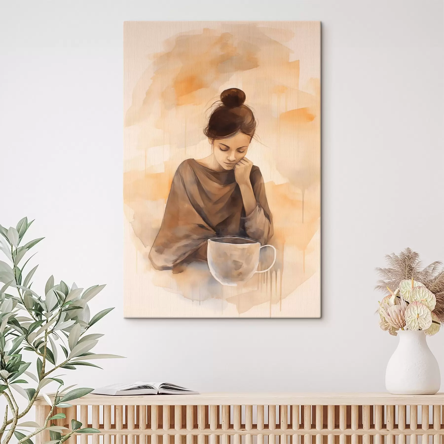 murales de pared Reflexiones sobre el café s44158