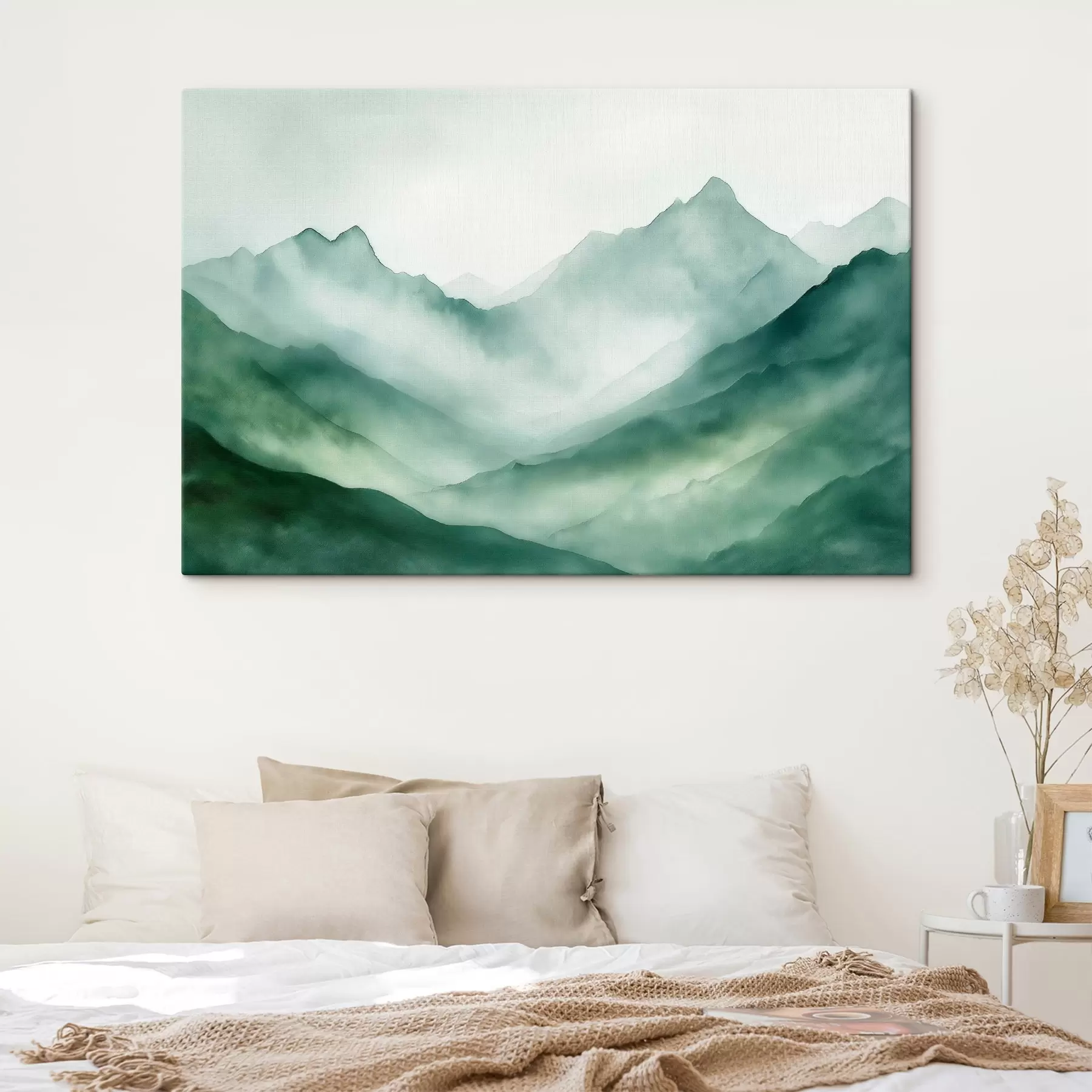 murales de pared Montañas en tonos verdes s44168