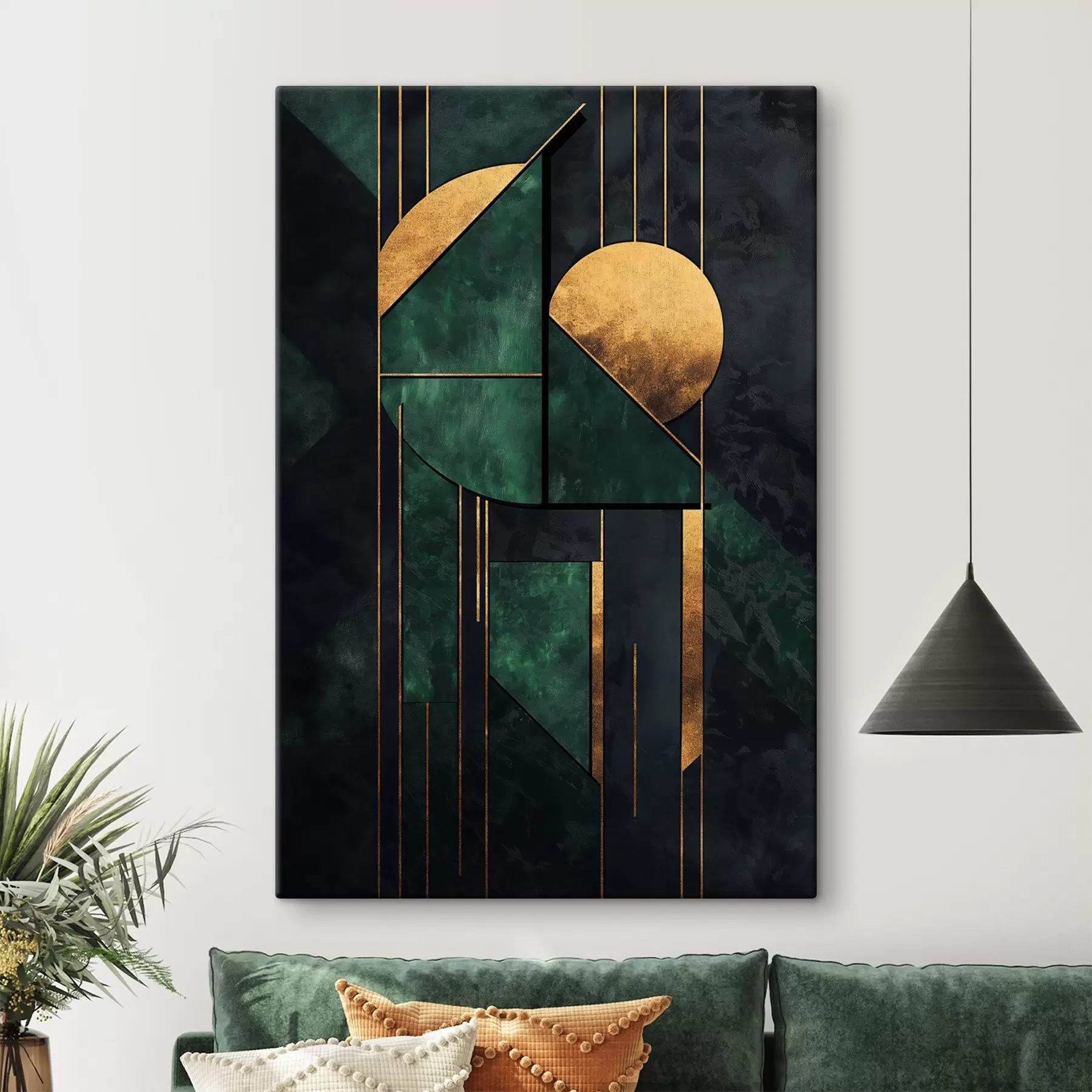 murales de pared Sinfonía Esmeralda s44185