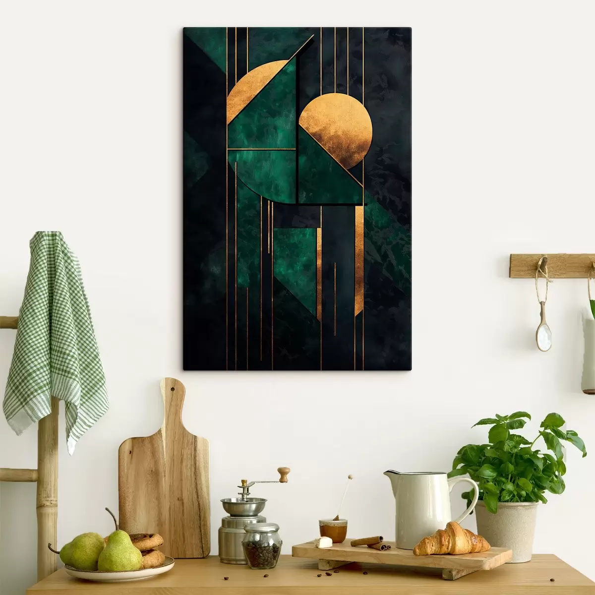 murales de pared Sinfonía Esmeralda s44185