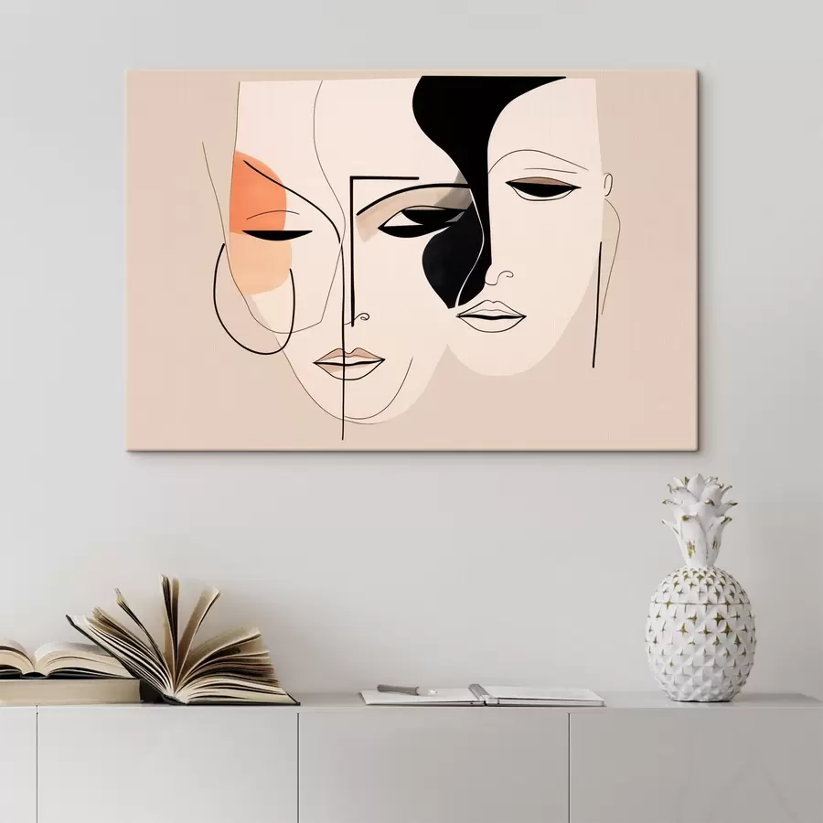 murales de pared Dos caras de la abstracción s44198