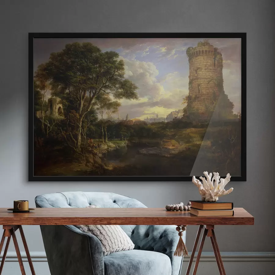 murales de pared Armonía, tres caras, colores brillantes f44156