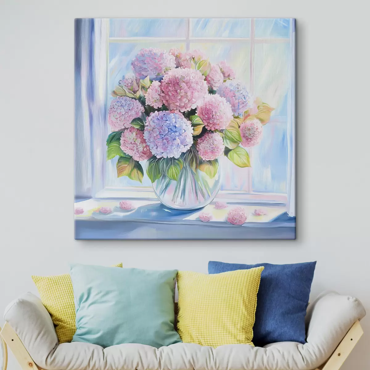 murales de pared Ramo de flores en la ventana s44210